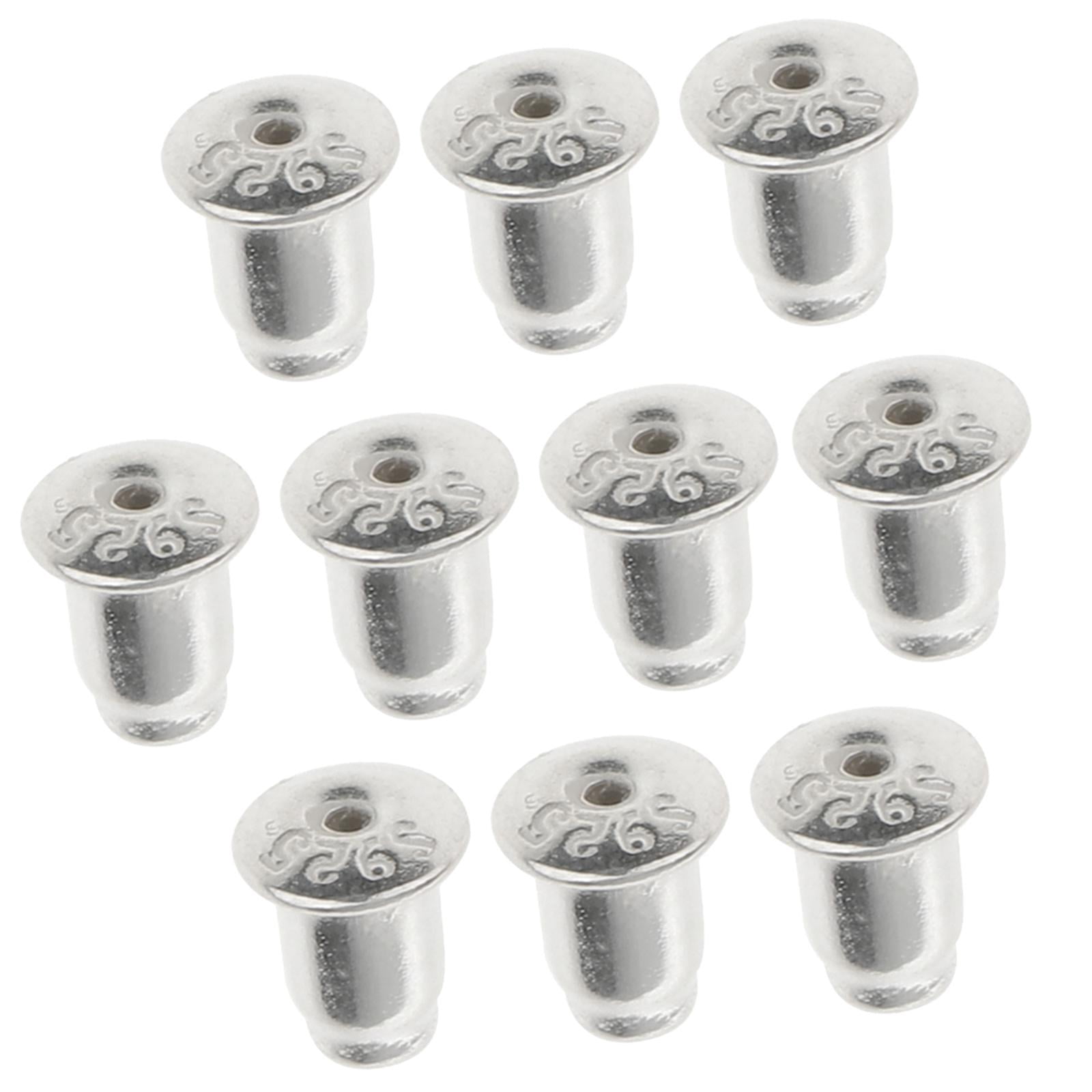 10x Sterling Earring Backs Ear Nuts Earring Keeper 4mm
