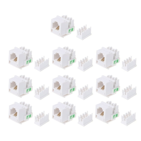 10x Telecom Voice Keystone Jack Tool-free Telephone Module RJ11 CAT3 Information Socket Voice Module Gold-plated Adapter