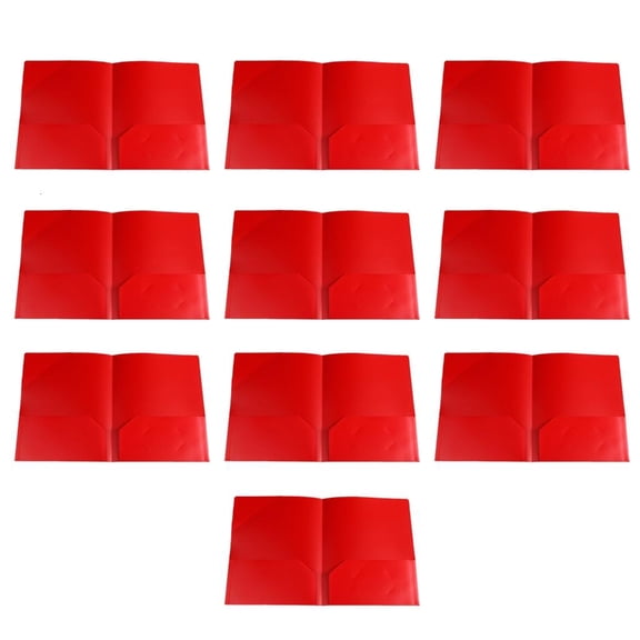 10x Two Pocket Folders Document Folder Multifunctional File Folders with Pockets Presentation Folder for Files Documents