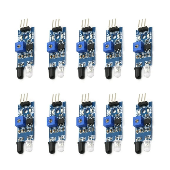 10x Versatile IR Sensor Module for Smart Home Automation Obstacle Detection, 2~30cm Range, Plug & Play for Arduino