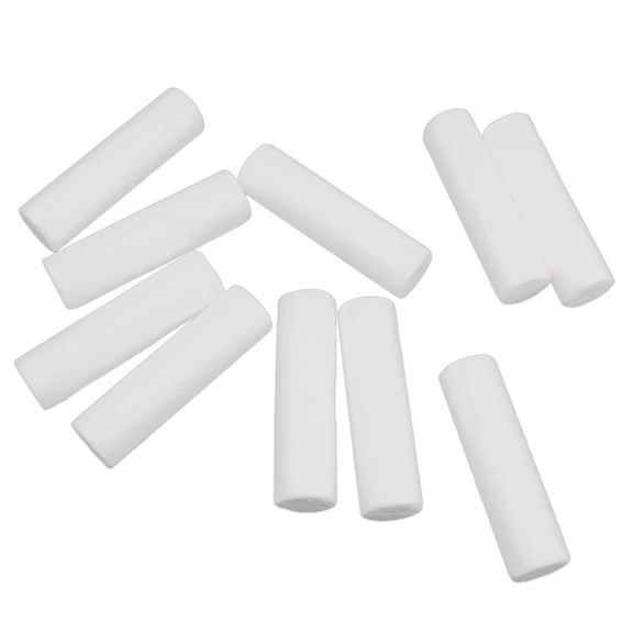 10x White Modelling Crafts Polystyrene Foam Cylinder Pillar, 120mm