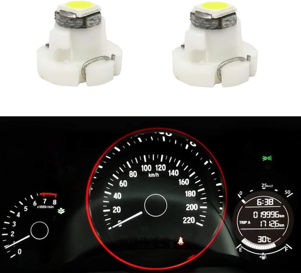 10x White T4.7/T5 Neo Wedge 3030SMD Chip 12mm Base Led Car Instrument ...