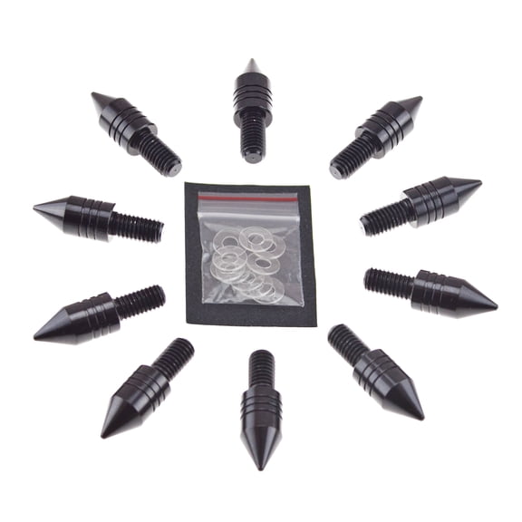 10x Windscreen Spike Bolt Kit Black CBR GSXR Stud M8 x 1.25p Wellnut Fairing