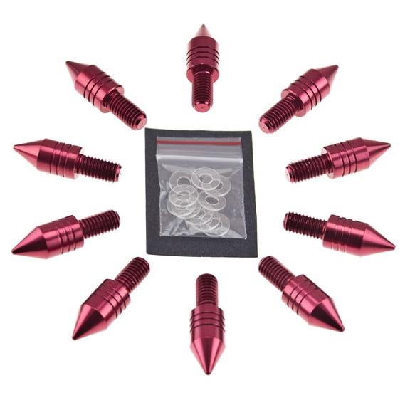 10x Windscreen Spike Bolt Kit Red CBR GSXR Stud M8 x 1.25p Wellnut Fairing