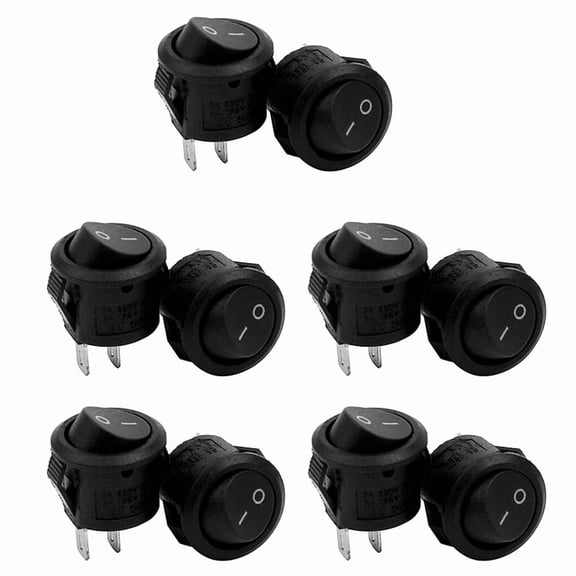10x on/Off Self Latching Press Buttons Rocker Switch Toggle for Car Auto Boat Black