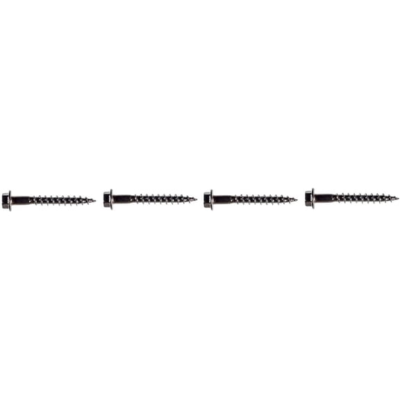 Simpson Strong-Tie Sheet Metal Hex Head Screw - Rust Resistant Steel - 1-1/2 In, Black, Zinc Finish