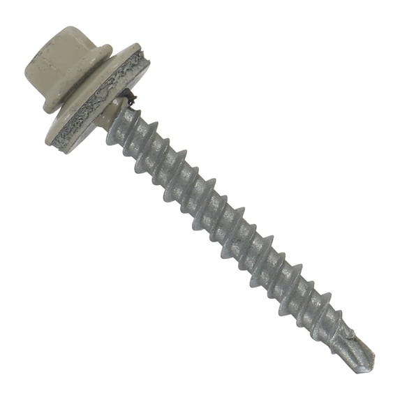 #10x1-1/2" Hi-Lo Mini-Driller EPDM Washered Metal Roofing/Siding Fasteners 250 pcs Light Stone