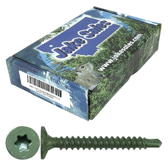 10x1-1/4 Drill Point Torx/Star Head Screw for Fastening Cement Backer/Board/Tile Board - T-25 Head 5 POUNDS 805 Screws