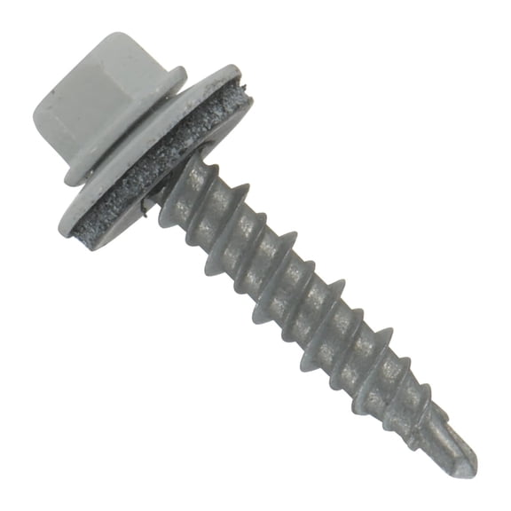 #10x1" Hi-Lo Mini-Driller EPDM Washered Metal Roofing/Siding Fasteners 250pcs Bright White/White