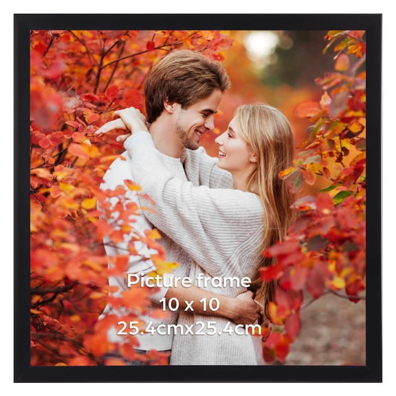 10x10 Black Picture Frame, 1 Pack Picture Frame for Wall Display