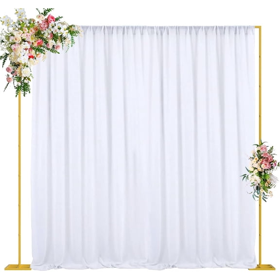 10x10 FT Backdrop Stand Heavy Duty Pipe and Drape Kit, Adjustable  Backdrop Stand for Wedding Birthday Party Photography Photo Booth Background Christmas Decoration