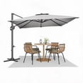 thumbnail image 1 of 10x10 FT Cantilever Patio Umbrella, 360° Rotating Offset Umbrella with Crank Lift, 100-Position Tilt., 1 of 6