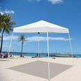 thumbnail image 1 of 10x10 FT Ez Pop Up Canopy Tent, Outdoor Portable Folding Commercial Canopy Tent Heavy Duty, Instant Gazebo with Carrying Bag and Adjustable Height for Beach and Party Shelter, Slant (White), 1 of 9