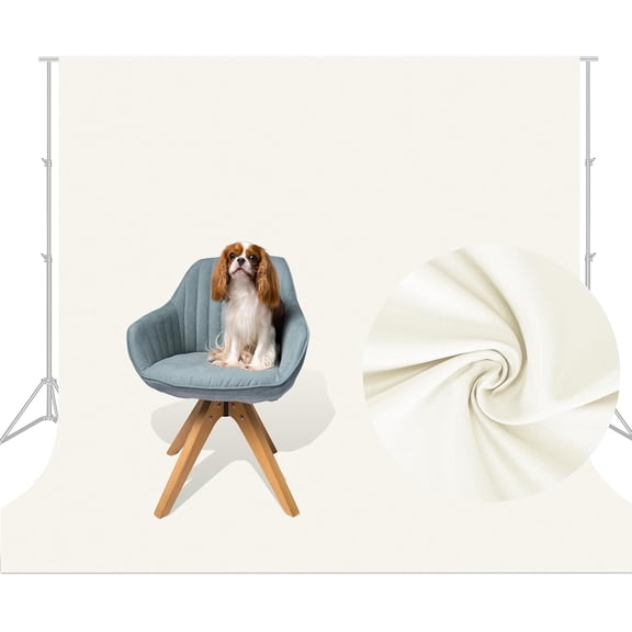 10x10 FT Ivory Backdrop Background for Photography Large Photo Backdrop Curtain Drapes, High Density Ivory Screen Backdrops for Portrait Photoshoot Booth Video Studio