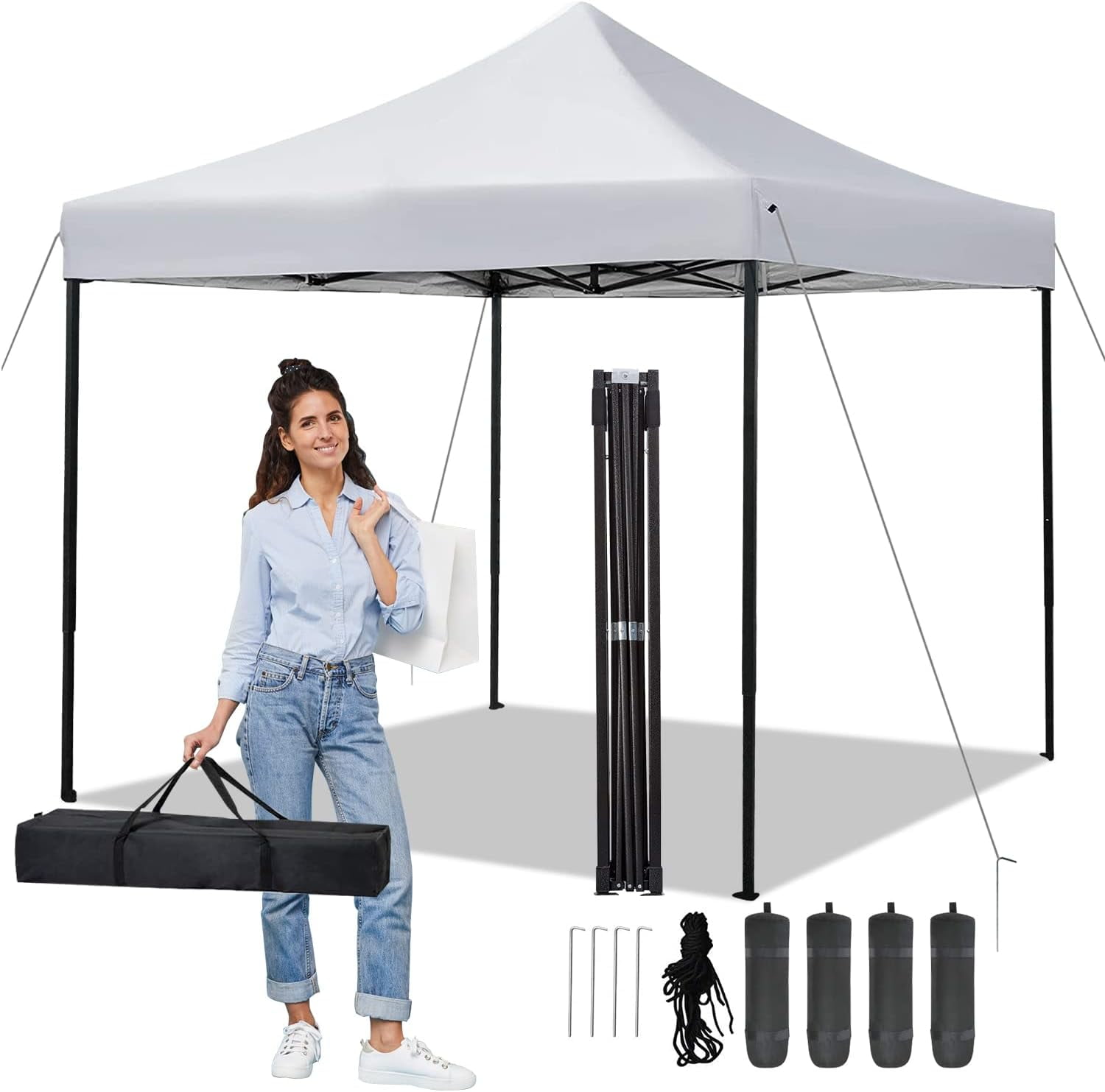 10x10 FT Pop up Canopy Tent, Outdoor Commercial Folding Canopy Tents ...