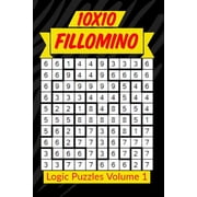 10x10 Fillomino Logic Puzzles Volume 1 180 Medium to Hard Brain Teaser Puzzles for Adults and Kids, Paperback