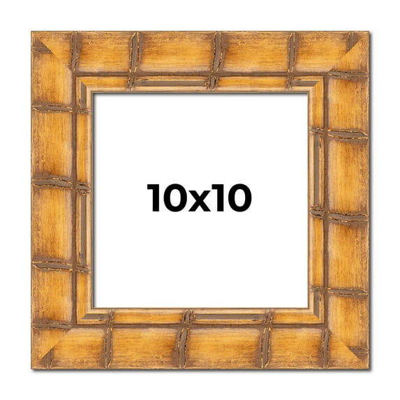 10x10 Frame Beige Real Wood Picture Frame Width 3 inches | Interior Frame Depth 0.5 inches |