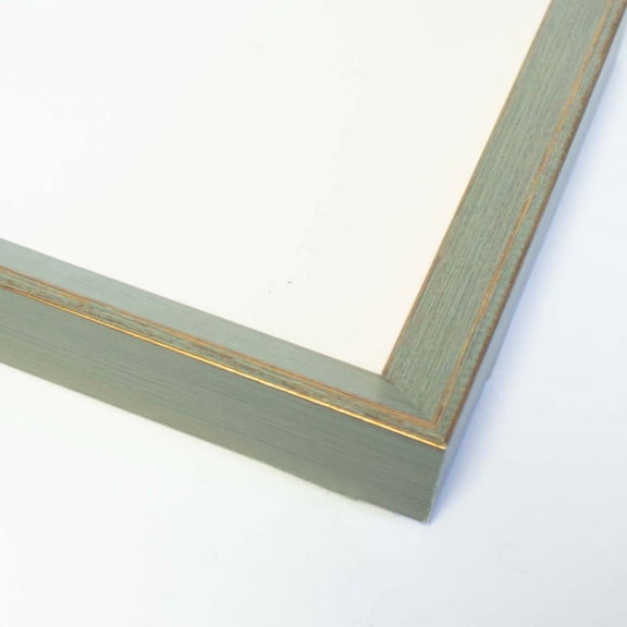 10x10 Frame Gold & Green Solid Wood Picture Frame Width 0.75 Inches | Interior Frame Depth 0.75