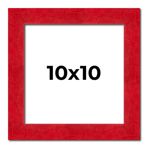 10x10 Frame Red Burl Solid Wood Picture Frame Width 1.75 Inches | Interior Frame Depth 0.5 Inches |