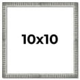 thumbnail image 1 of 10x10 Frame Silver Grey Distressed Solid Wood Picture Frame | 0.75 Inch Moulding Width | Interior, 1 of 8