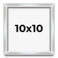 thumbnail image 1 of 10x10 Frame Silver Whitewashed Wood Grain Solid Wood Shadow Box | 0.75 Inch Moulding Width | 0.75, 1 of 8