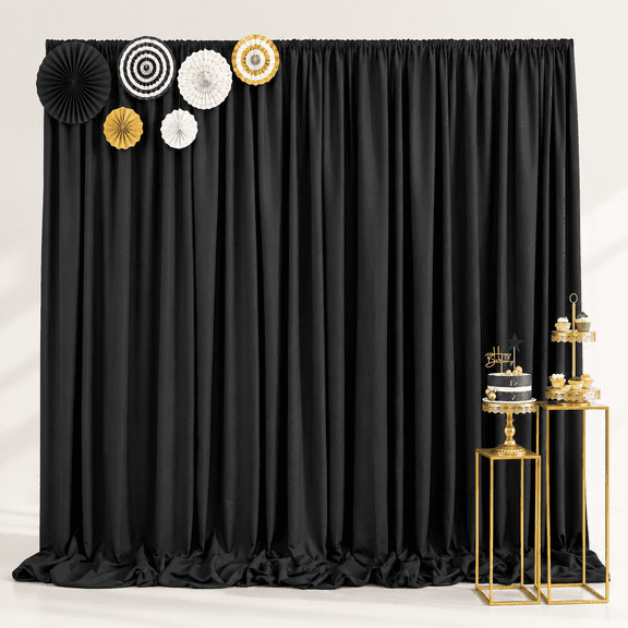 10x10 Ft Blackdrop Curtain Panels For Parties Thick Polyester Wedding Drapes Birthday Photographyground Party Home Decorations