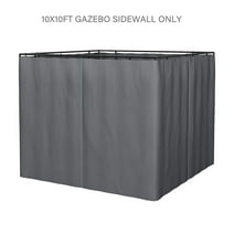 10x10 Ft Gazebo Replacement Gazebo Sidewall with Zippers, 4-Side Sidewall for Patio Gazebos