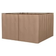 thumbnail image 1 of 10x10 Gazebo Sidewall Set with C-Rings - Universal Replacement Curtains for Pergolas & Cabanas - Brown Outdoor Privacy Panels Brown + Polyester, 1 of 7