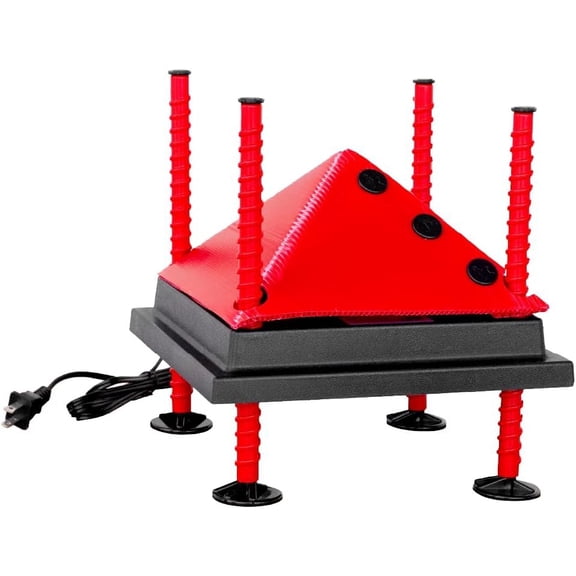 10x10 Inch Adjustable Heating Plate with Bonus Foldable Anti-Roost Cone for up to 15 Chicks | Small Chick Brooder Heat Plate - Energy-Efficient and Safer Than Heat Lamps