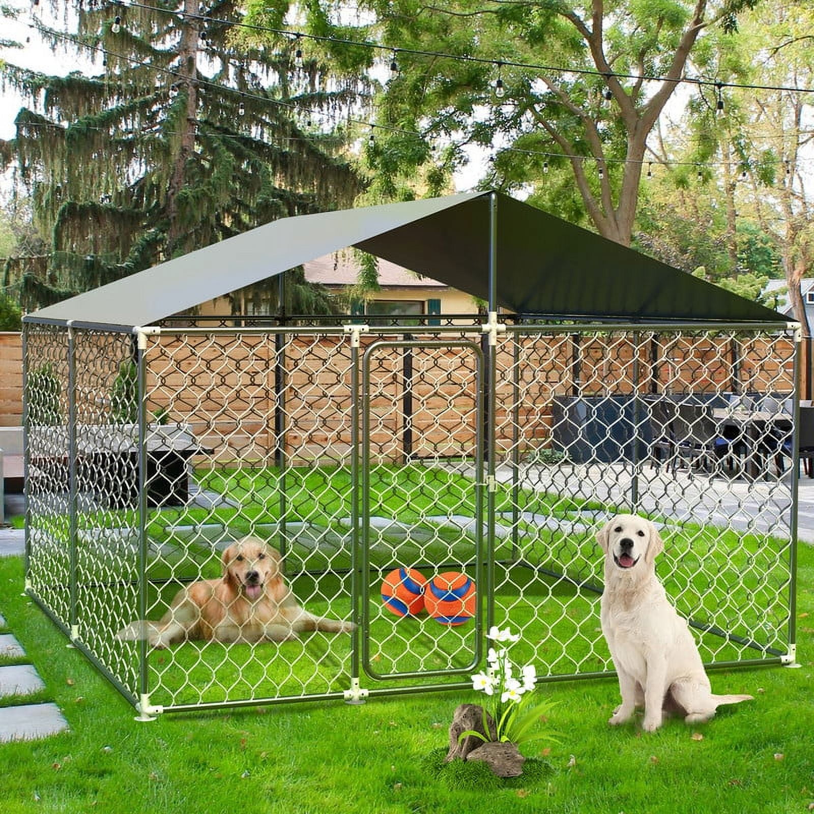 10x10 Outdoor Dog Kennel Offering Maximum Security with Updated Lock ...