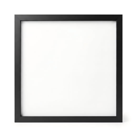 10x10 Picture Frame Black, Square Wall Frame for 10x10 Photos, Shatter Resistant Plexiglass Front, Easy Wall Mounting with Hook, Horizontal or Vertical Hanging, Home Office Living Room Decor, Black