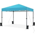 thumbnail image 1 of 10x10 Pop Up Canopy Easy Set-up Tent, Portable Outdoor Canopy Instant Tent, Heavy Duty Commercial Gazebo with Wheeled Carry Bag & 4 Sandbags for Home, Party & Outdoor Activities, 1 of 5