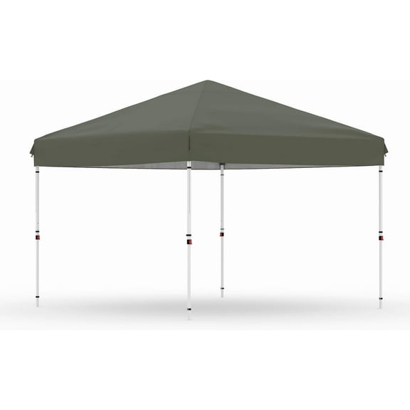 10x10 Pop Up Canopy with One Button Push Setup - Heavy Duty Outdoor Canopy Tent with Portable Roller Bag - 3 Adjustable Height, 4 Weight Bags, 8 Stakes & 4 Guy Ropes Included