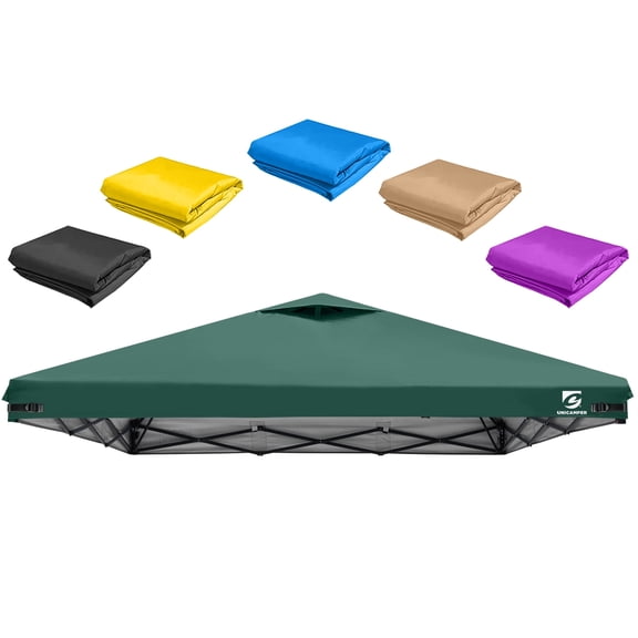 10x10 Pop Up Canopy Replacement Top Cover with Air Vent for Straight Leg Canopy Tent, Waterproof for Outdoor Garden Patio Camping Sun Shade(Top Only) (Green)