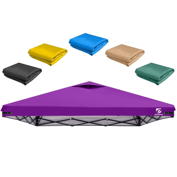 10x10 Pop Up Canopy Replacement Top Cover with Air Vent for Straight Leg Canopy Tent, Waterproof for Outdoor Garden Patio Camping Sun Shade(Top Only) (Purple)