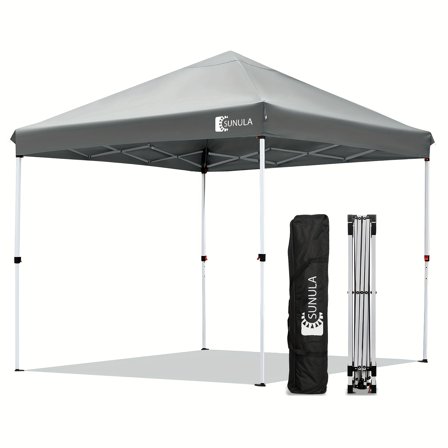 10x10 Pop Up Canopy Tent - Instant Outdoor Gazebo with Carrying Bag, Easy Setup for Beach, Backyard, Parties & Events - Portable Shade Shelter by Winter Rhythm