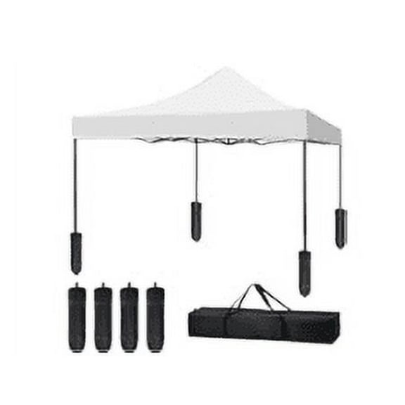 10x10 Pop Up Canopy Tent, Outdoor Canopy Tent with 3 Adjustable Height, Easy Set Up Canopy with 4 Sandbags & Carrying Bag for Camping, Parties,Outdoor Events