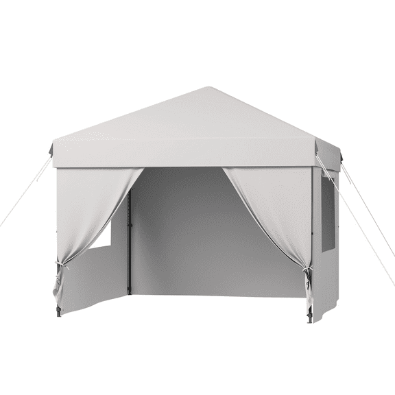 10x10 Pop Up Canopy w/ 4 Removable Sidewalls, Heavy Duty Outdoor Tent, 3 Adjustable Heights, Sun Shelter w/ Roller Bag for Backyard, Beach, Sports