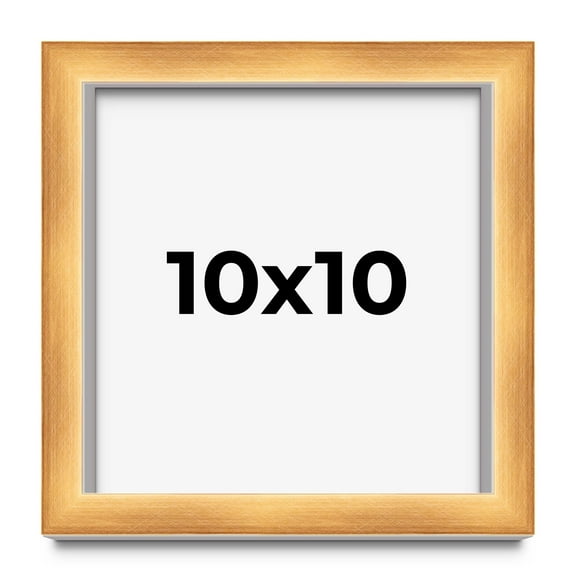 10x10 Shadow Box Bronze Cross-Brushed Display Frame | 1.625 Inches Deep Solid Wood | UV Resistant