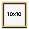 thumbnail image 1 of 10x10 Shadow Box Frame Gold | 1.375 Inches Deep Real Wood Contemporary Shadowbox Display Frame | UV, 1 of 7