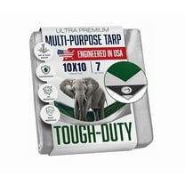 10x10 Tough Heavy Duty Tarp, 7 Mil Thick, High Durability, Tear & Fade Resistant, UV Treated, Grommets Every 18 inches