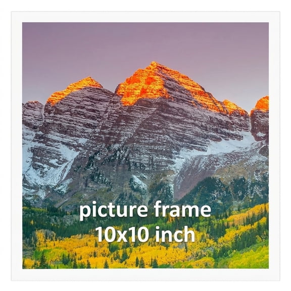 10x10 White Picture Frame, 1 Pack Picture Frame for Wall Display