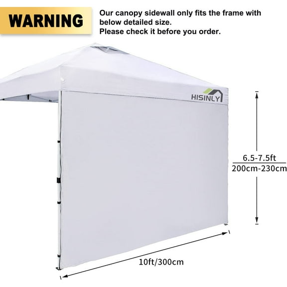 10x10 ft Canopy Sidewalls with   & Heat Reflection for - Tent
