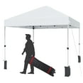 thumbnail image 1 of 10x10 ft Canopy Tent, Portable Outdoor Pop Up Commercial Canopy Tent with Wheeled Bag, Height Adjustable Straight Legs, Waterproof and UV Protection, 1 of 7