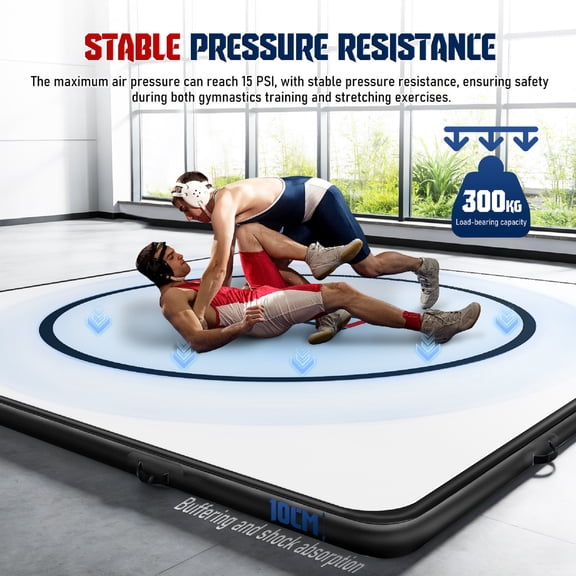 LIOOBO Portable Folding Gym Mat with Thick Cushioning for Home Gymnastics Use