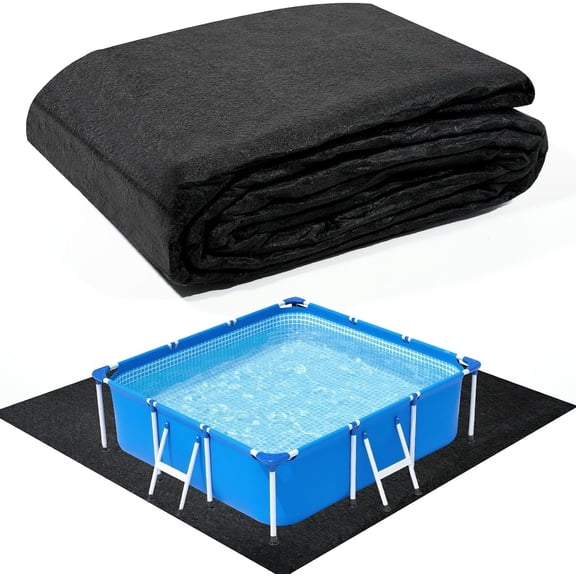 10x10FT Pool Liner Pad for Above Ground Pools, Heavy-Duty Pool Underlayment Pad,Under Pool Padding for Bottom, Prevents Punctures,Weed Barrier,Extends Liner Life