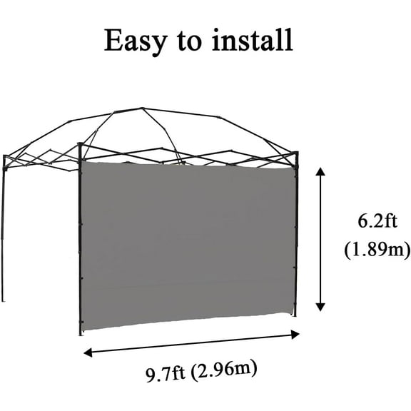 10x10ft   Canopy Sidewall,  SunWall for Privacy and Shade