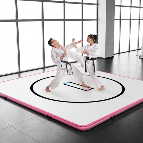 Supvox Thick Inflatable Tumbling Mat Waterproof Mat for Home Gymnastics Practice