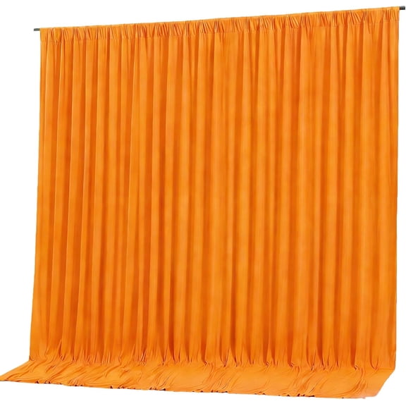 10x10ft Orange Backdrop Curtain Panels for Parties - Wrinkle Free Polyester Photo Curtain Backdrop Wedding Back Drop Fabric Drapes for Party Decorations Background for Photography
