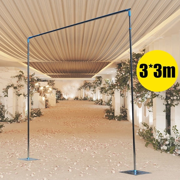 10x10ft Photography Backdrop Decor Stand Heavy Duty Telescopic Pipe & Drape Kit